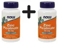 Produktbild: 2 x NOW Foods Zinc Picolinate, 50mg - 120 vcaps (104,12 EUR/kg)
