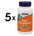 Produktbild: 5 x NOW Foods Zinc Picolinate, 50mg - 120 vcaps (99,92 EUR/kg)