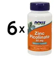 Produktbild: 6 x NOW Foods Zinc Picolinate, 50mg - 120 vcaps (97,15 EUR/kg)