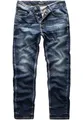 Produktbild: REPUBLIX Herren Jeans Regular Straight Fit Denim Hose Destroyed R07984 Dunkelblau W38/L32