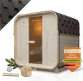 Produktbild: Artsauna Fasssauna Nolvik L, mit 6 kW Ofen & Zubehör für Garten, Cube Design