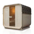 Produktbild: Artsauna Fasssauna Nolvik L, Outdoor-Sauna aus Fichtenholz, 6 kW Ofen, LED, Komplettset mit Sanduhr, Eimer & Thermometer, Winterfest, Cube Design
