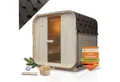 Produktbild: Artsauna Fasssauna Nolvik, BxTxH: 185 x 180 x 194 cm, 38 mm, Für 4 Personen, 6 kW Saunaofen, Fichtenholz, Zubehör-Set