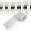 Produktbild: UKOFEW 10CM Stegband Gardinenband Schlaufenband,Vorhangband zum Aufnähen,Breite Gardinenband zum Aufnähen,Weißes Kräuselband für Gardinenstange (10 Meter)