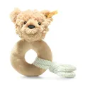 Produktbild: Steiff Kuscheltier Jimmy Teddybär Greifling mit Rassel, Süßes Stofftier, Jungen, Mädchen & Babys ab 0 Monaten, Friends, Plüschtier 14 cm, Klein, Hellbraun, 242298
