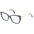 Produktbild: Max Mara MM5007 Unisex-Brille inkl. Gläser Vollrand Quadratisch Acetat-Gestell 53/15/145, blau