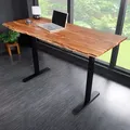 Produktbild: riess-ambiente Höhenverstellbarer Schreibtisch MAMMUT 120cm natur Akazie Massivholz Baumkante Tisch Arbeitstisch - Braun