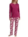 Produktbild: CALIDA Sweet Dreams Pyjama, lang Damen, aus 100% Baumwolle, Hose mit stoffbezogenem Gummibund