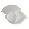 Produktbild: Plast Team Micro Teller mit Abdeckung, Weiß/Transparent, Einheitsgröße