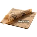 Produktbild: FRITZTOWN® Deli Paper 25x25 cm Braun – 200 Blatt | Fettabweisendes Einschlagpapier | Für Burger, BBQ, Sandwiches & Street Food geeignet