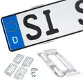 Produktbild: Rahmenloser Universal Kennzeichenhalter transparent