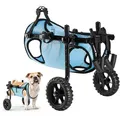 Produktbild: VEVOR Hunderollstuhl für Hinterbeine, verstellbarer Haustierrollstuhl, leichter Hundewagen mit stoßdämpfenden Rädern, Gehhilfe für behinderte, gelähmte, verletzte Hunde bis 15 kg, M
