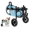 Produktbild: VEVOR Hunderollstuhl für Hinterbeine, verstellbarer Haustierrollstuhl, leichter Hundewagen mit stoßdämpfenden Rädern, Gehhilfe für behinderte, ge