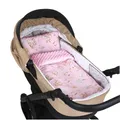 Produktbild: Babylux Babydecke Minky PLÜSCH Kuscheldecke 75x60cm + Kissen 35x30cm | 2-TLG Set für Kinderwagen, Wiege, Babyschale, Neugeborene (MP162 Rosa + Schnuckis)
