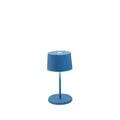 Produktbild: Zafferano Olivia pro mini capriblaue LED-Tischleuchte, wiederaufladbar und dimmbar