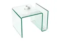 Produktbild: riess-ambiente Couchtisch FANTOME 50cm transparent, Wohnzimmer · eckig · Glas · mit Ablagefach