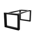 Produktbild: MetaloPro Extreme - Stabile Metall Tischbeine, Schwarz Tischkufen/Tischgestell für Esstisch, Schreibtisch Möbelfüße Beine, Trapez Form, Schwerlast Design für Wohnzimmer und Büro – 180x80x72 cm
