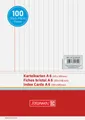 Produktbild: BRUNNEN Schulheft Premium A6 Karteikarten liniert - Hochwertiges Schreibpapier 190g/m²