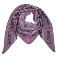 Produktbild: MIRROSI Dreieckstuch Damen – Kuscheliger Dreiecksschal 190x80 cm im Leo-Leopard Muster, Trendiges LEO-Design, Weich & Wärmend (Love is Love: Lila)