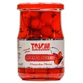 Produktbild: Food-United COCKTAIL KIRSCHEN ROT mit Stein & Stiel & Maraschino-Geschmack 1 Glas Füllm. 630g ATG 310g von TOSCHI für Cocktail Kuchen Torte Muffin Cupcake lecker-süße Garnitur