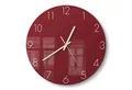 Produktbild: DEQORI Wanduhr 'Unifarben - Dunkelrot' (Glas Glasuhr modern Wand Uhr Design Küchenuhr)