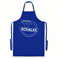 Produktbild: multifanshop Grillschürze - Schalke - Meine Fankurve - Druck weiß - Schürze Größe one size blau