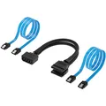Produktbild: SABRENT SSD/SATA-Festplattenanschlusskit [Molex 4 Pin zu x2 15 Pin SATA-Stromverteilerkabel und x2-SATA-Kabel (Daten)] (CB-SDSP)