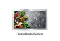 Produktbild: Kreative Feder Funkwanduhr 3D Designer-Wanduhr „Frische Kräuter“ aus gebürstetem Aluminium (leise/kein Ticken, aus Aluminium, 3D Wölbung, 80x40cm)