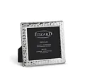 Produktbild: EDZARD Bilderrahmen Pavia für Foto 10 x 10 cm, gehämmert, edel versilbert, anlaufgeschützt, Samtrücken, mit Aufhänger, Silber Fotorahmen zum Stellen oder Hängen