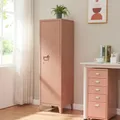 Produktbild: Einzelspind ’Kurikka’ mit 2 Ablagen abschließbar Metall 137 x 38 x 38 cm Hellbraun