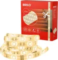 Produktbild: BRILONER VARMA LED Streifen, 5m, Kabelschalter, Kürzbar, Selbstklebend, weiß, 500 x 0,8 cm