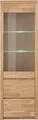 Produktbild: Home affaire Vitrine SILKEBORG75, Tür mit Glaseinsatz, Türanschlag wechselbar rechts/links. B/T/H: 60/35/190cm, Eiche teilmassiv geölt, 5 Fächer, Griffmulden