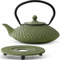 Produktbild: Tee Set Gusseisen 1.25L grün Asia Teekanne Gusskanne Kannen-Untersetzer Teesieb