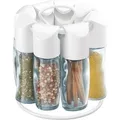 Produktbild: Metaltex Gewürzkarussell Spice 8 Gewürzständer, mit 1 Ebene, aus Metall, mit 8 Gewürzgläsern, weiß