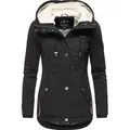 Produktbild: Marikoo Winterjacke Bikoo sportliche Damen Outdoor Baumwolljacke mit Kapuze schwarz S (36)