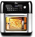 Produktbild: Heißluftfritteuse,10L Air fryer Fritteuse,Uten XXL Heißluft-ofen,12 in 1 Heissluftfritteuse mit digitalen LED-Display, 6 Zubehör & Rezeptbuch, Edelstahl,1500W