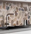 Produktbild: MyMaxxi Küchenrückwand Küchenrückwand selbstklebend Mauer Natursteine Spritzschutz Folie, (Klebefolie Küchenrückwand aufgerollt B 60 cm x H 60 cm), Mosaic Stone B 60 cm x H 60 cm