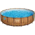 Produktbild: Power SteelTM Swim Vista SeriesTM Solo Pool ohne Zubehör Ø 549 x 122 cm, Holz-Opti...