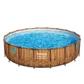 Produktbild: Frame Pool Ersatzpool ohne Zubehör Stahlrahmen Aufstellpool Braun Ø 549x122cm