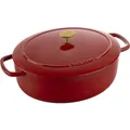 Produktbild: Ballarini Bellamonte Cocotte 31 cm, oval, Rot (31 cm, Bräter + Schmortopf, Gusseisen) (1023099)