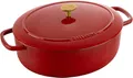 Produktbild: BALLARINI Bellamonte Cocotte Bräter, Gusseisen, emailliert, oval, 31 cm, 5,5 l, Rot