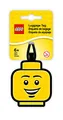 Produktbild: IQ Lego Iconic Boy Face Silikon-Gepäckanhänger für Reisen, Koffer, Rucksack – ikonisch, ungiftig und geruchlos, mit beschreibbarer Oberfläche auf der Rückseite zur Identifizierung des Ausweises.