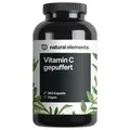 Produktbild: natural elements Vitamin C gepuffert 500mg – 365 Kapseln – magenschonend – pflanzliche Fermentation