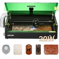 Produktbild: VEVOR Lasergravierer, 20 W, Lasergravur- & Schneidemaschine mit integrierter Kamera, Laserschneider, 36.000 mm/min, Arbeitsbereich 50 x 32 cm, für Holz, Leder, Glas, Papier, bestimmte Metalle, Klasse 1
