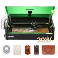 Produktbild: VEVOR Lasergravierer, 20 W, Lasergravur- & Schneidemaschine mit integrierter Kamera, Laserschneider, 36.000 mm/min, Arbeitsbereich 50 x 32 cm, für Holz, Leder, Glas, Papier, bestimmte Metalle,Klasse 1