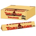 Produktbild: Toblerone – Schweizer Milchschokolade mit Honig- und Mandelnougat – 20 x 100g