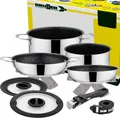 Produktbild: BRUNNER Camping Kochgeschirr Topfset | Edelstahl | ACADEMY, ø22cm 7+1teilig