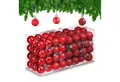 Produktbild: relaxdays Weihnachtsbaumkugel Weihnachtskugeln im 96er Set, rot