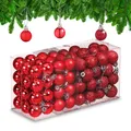 Produktbild: Weihnachtskugeln Christbaumschmuck Baumkugeln Weihnachtsbaumkugeln 96er Set