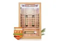 Produktbild: Artsauna Infrarotkabine Kiruna120 Dual Technologie, BxTxH: 120 x 105 x 190 cm, für 2 Personen, Hemlock-Holz, HiFi-System, Ionisator, LED-Farblicht